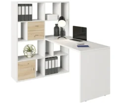 Roba Set, Raumteiler mit Schreibtisch, weiß