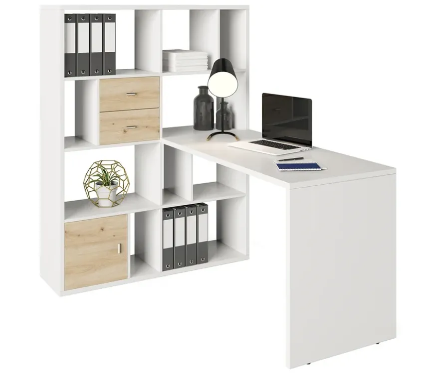 Roba Set, Raumteiler mit Schreibtisch, weiß