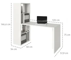 Roba Set, Regal mit Schreibtisch, weiß