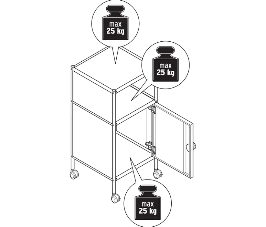 Rollcontainer Metall »CN3 Kids«, hellgrau