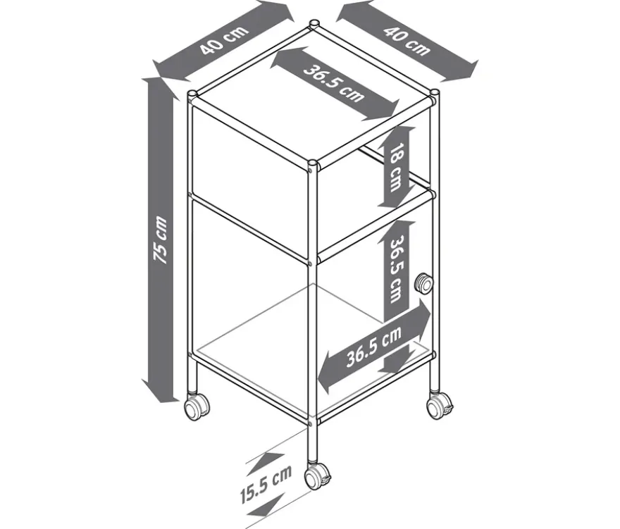Rollcontainer Metall »CN3 Kids«, hellgrau