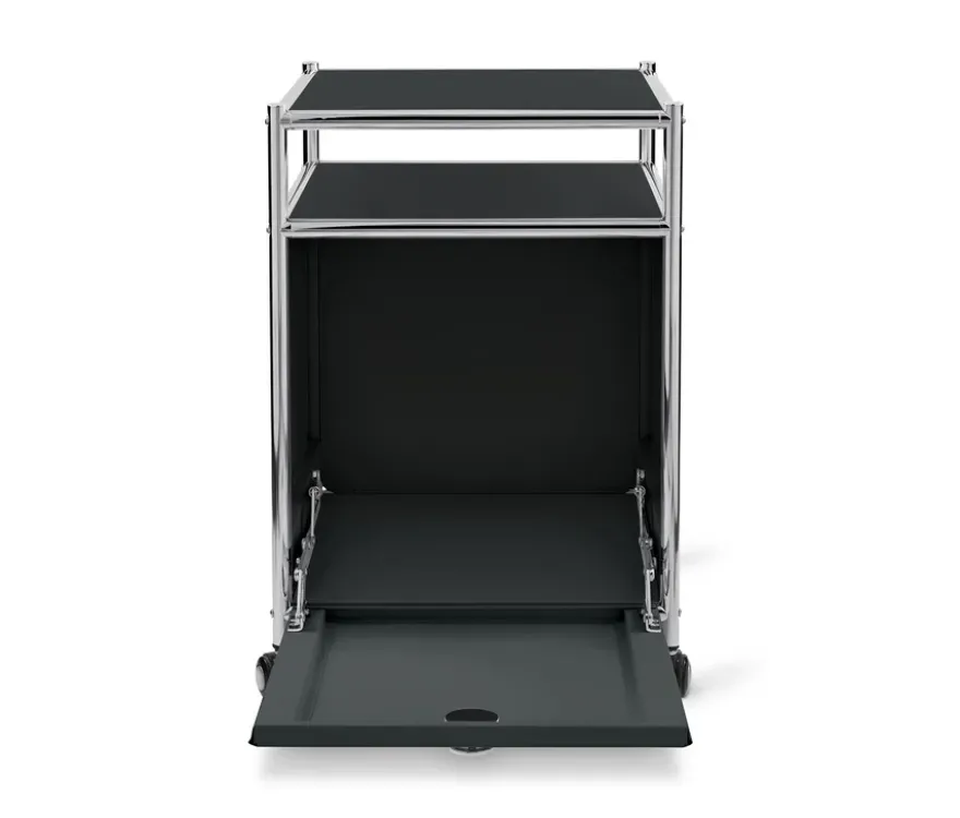 Rollcontainer Metall »CN3« mit Klappe, schwarz