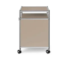 Rollcontainer Metall »CN3« mit 1 Klappenfach, taupe