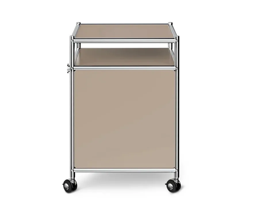Rollcontainer Metall »CN3« mit 1 Klappenfach, taupe
