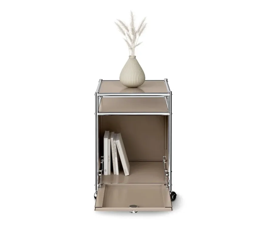 Rollcontainer Metall »CN3« mit 1 Klappenfach, taupe