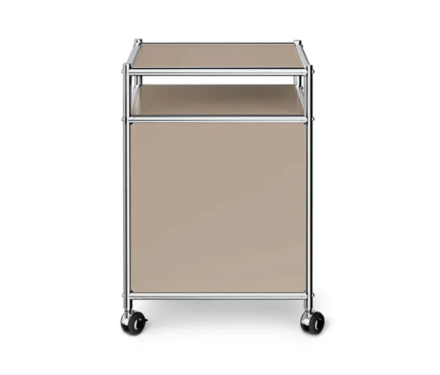Rollcontainer Metall »CN3« mit 1 Klappenfach, taupe