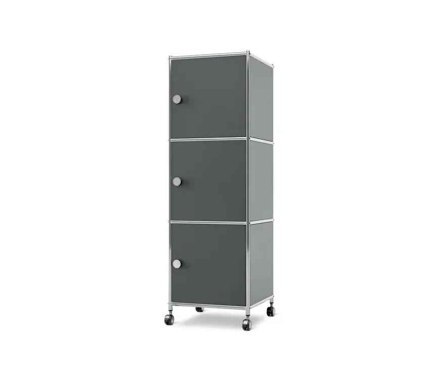 Rollcontainer Metall »CN3« mit 3 Türen, grau