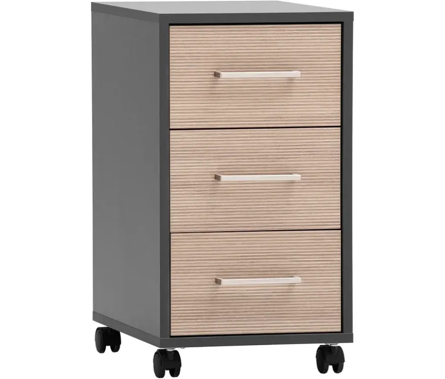 Rollcontainer »Metz«, anthrazit/canello