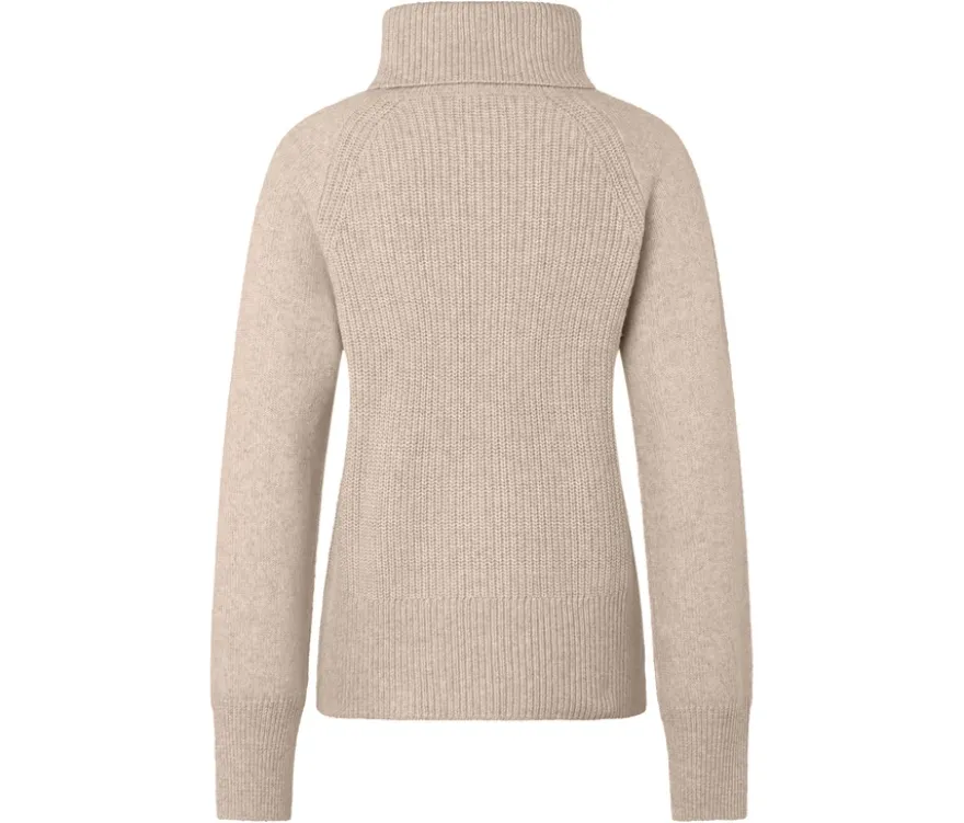 Rollkragenpullover, cremefarben meliert