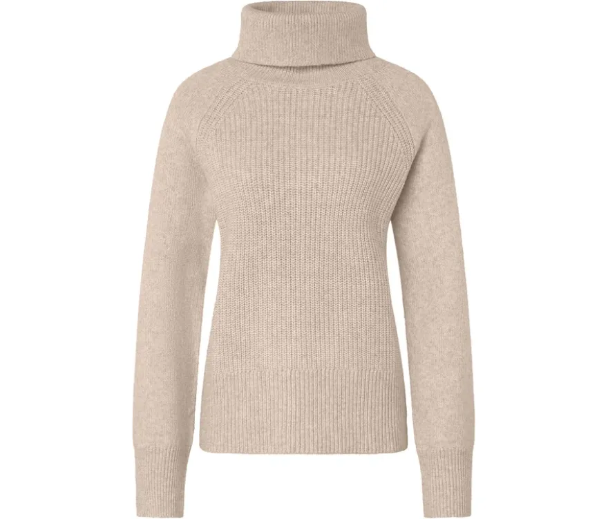 Rollkragenpullover, cremefarben meliert