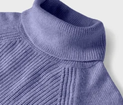 Rollkragenpullover, fliederfarben meliert