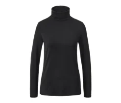 Rollkragenshirt, schwarz