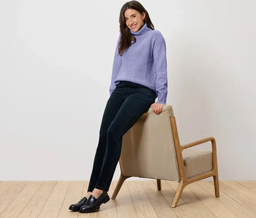 Samthose, dunkelblau