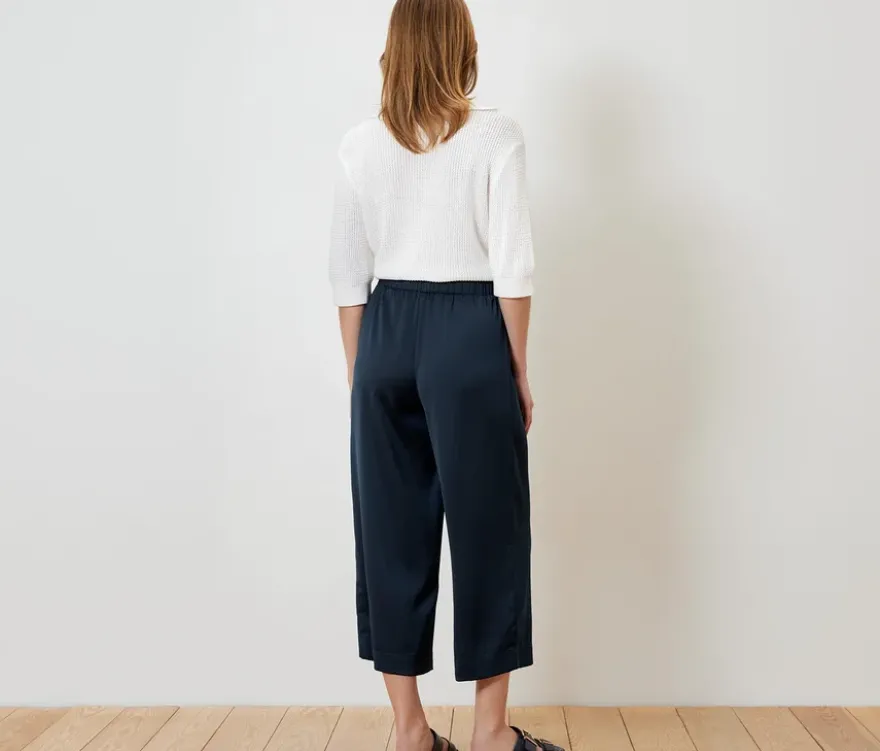 Satinhose, navy