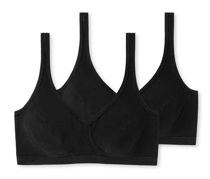2 SCHIESSER Bustiers mit Cups, schwarz