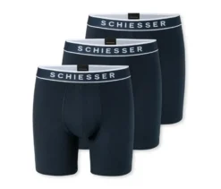 3 SCHIESSER Long-Shorts, nachtblau