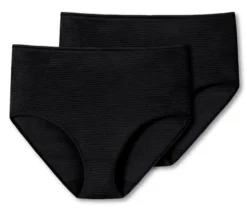 2 SCHIESSER Midislips mit Modal, schwarz, Streifen