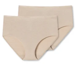 2 SCHIESSER Midislips mit Modal, sandfarben, Streifen