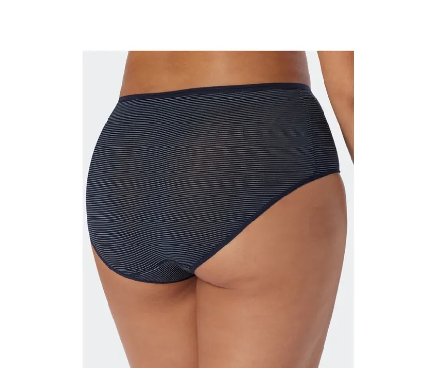2 SCHIESSER Midislips mit Modal, dunkelblau, Streifen