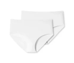 2 SCHIESSER Midi-Slips, weiß