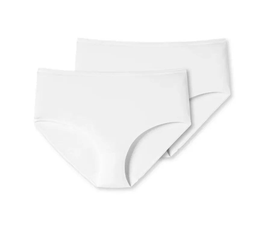2 SCHIESSER Midi-Slips, weiß