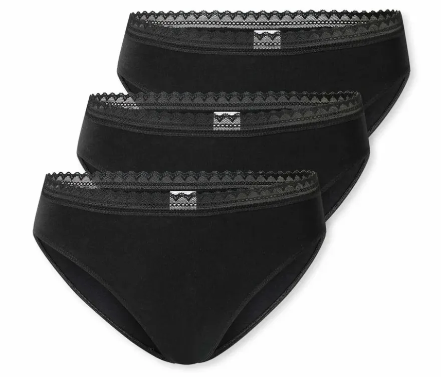 3 SCHIESSER Rio-Slips, schwarz