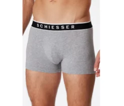 3 SCHIESSER Shorts, grau meliert