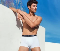3 SCHIESSER Shorts, grau meliert