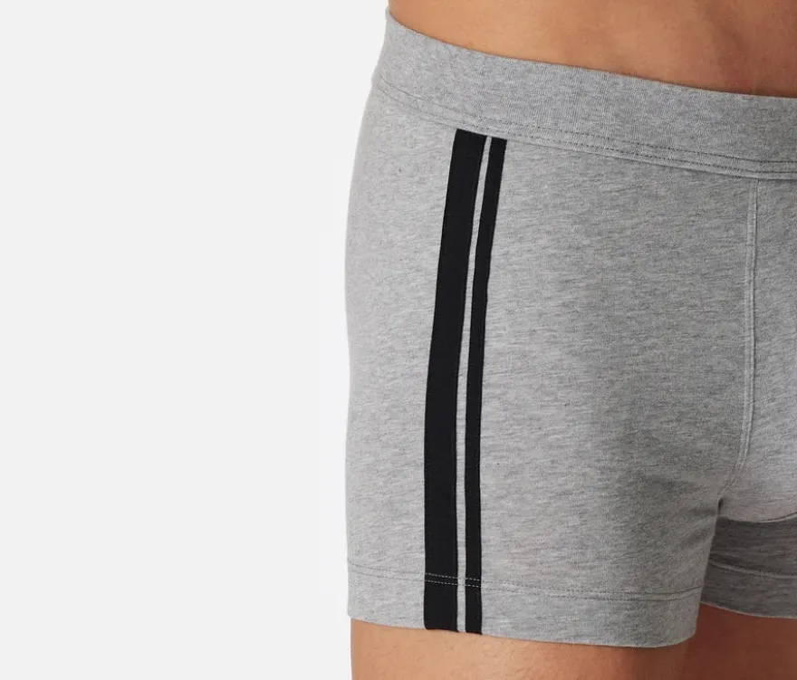 3 SCHIESSER Shorts, grau meliert