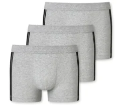 3 SCHIESSER Shorts, grau meliert