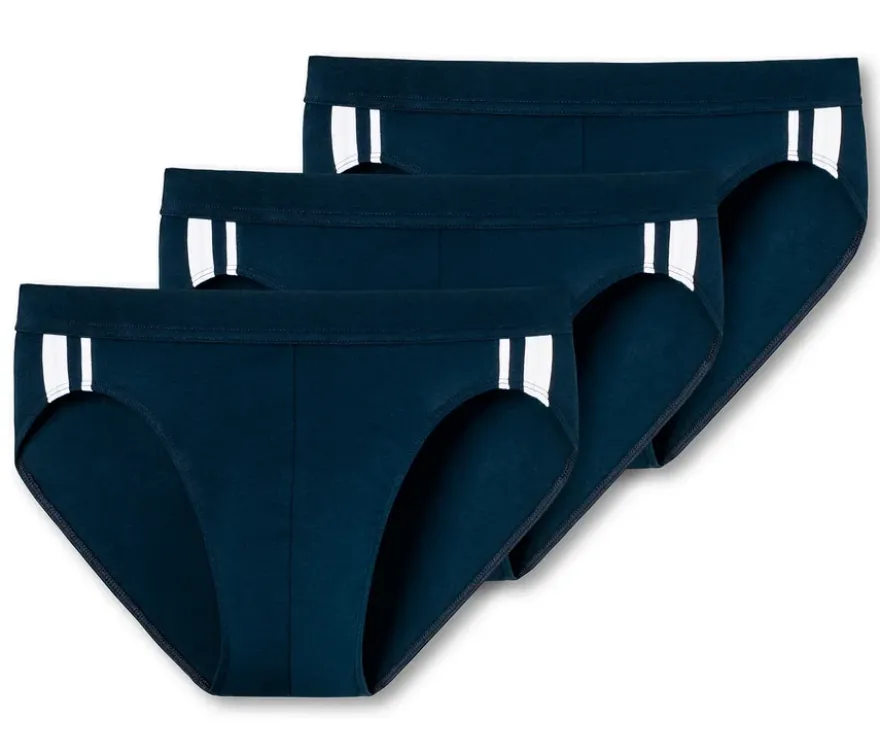 3 SCHIESSER Slips, dunkelblau