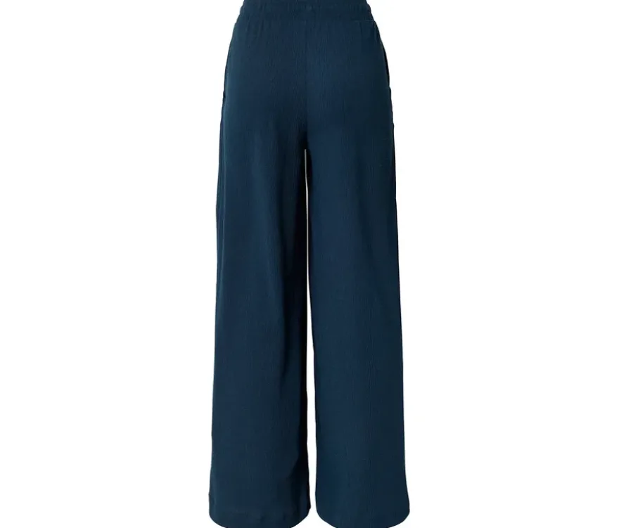 Schlupfhose in Crinkle-Optik, blau