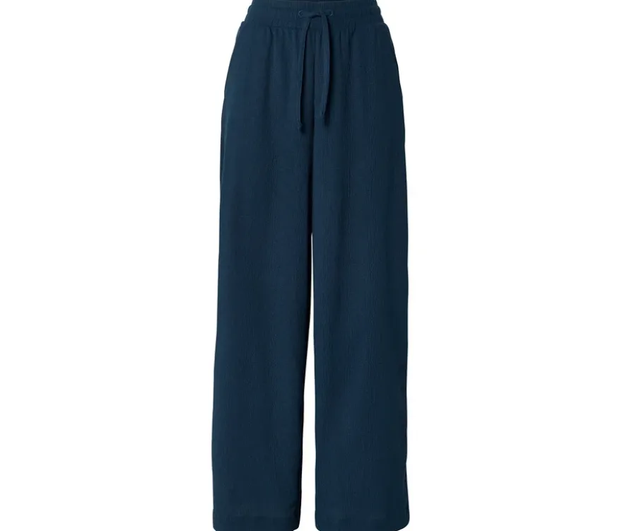 Schlupfhose in Crinkle-Optik, blau