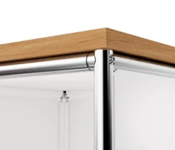 Schmale Kommode Metall »CN3« mit Holzplatte und 2 Klappenfächern, weiß