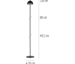 SCHÖNER WOHNEN-Kollektion Akku-Stehleuchte »Bellis«, schwarz