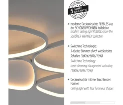 SCHÖNER WOHNEN-Kollektion Deckenleuchte »Pebbles«, kurz