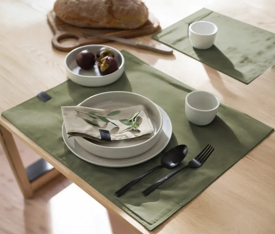 SCHÖNER WOHNEN - Kollektion 4er-Tischset, khaki