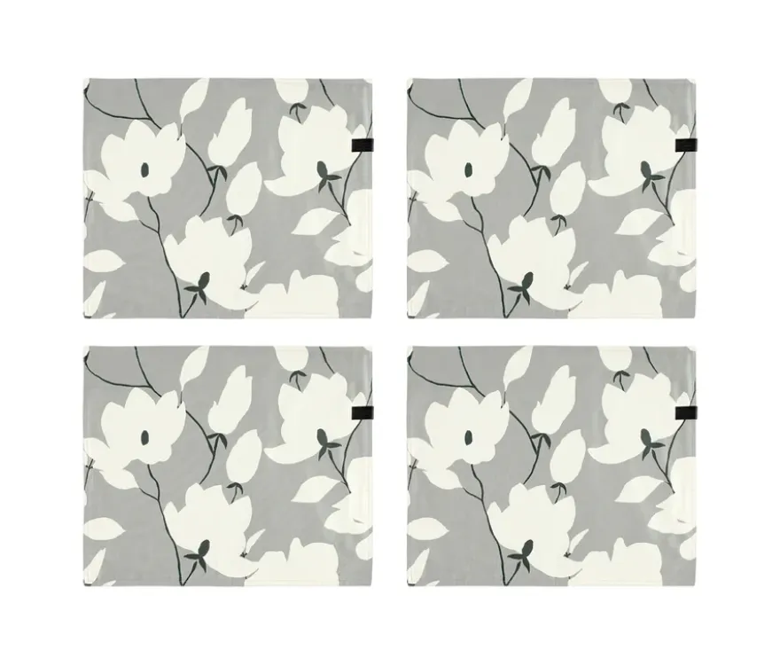 SCHÖNER WOHNEN - Kollektion 4er-Tischset, grau-floral