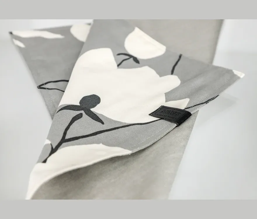 SCHÖNER WOHNEN - Kollektion 4er-Tischset, grau-floral