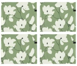 SCHÖNER WOHNEN - Kollektion 4er-Tischset, khaki-floral