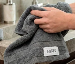 SCHÖNER WOHNEN-Kollektion 6 Gästehandtücher »Cuddly«, anthrazit