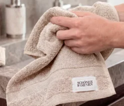 SCHÖNER WOHNEN-Kollektion 6 Gästehandtücher »Cuddly«, sandfarben