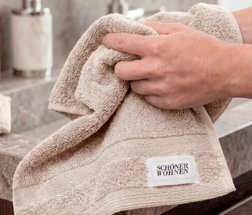 SCHÖNER WOHNEN-Kollektion 6 Gästehandtücher »Cuddly«, sandfarben