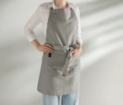 SCHÖNER WOHNEN-Kollektion Küchentextil-Set, Schürze und 2 Geschirrtücher, grau