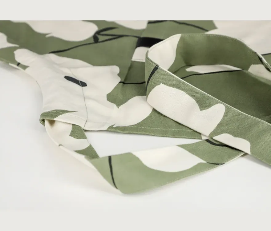 SCHÖNER WOHNEN-Kollektion Küchentextil-Set, Schürze und 2 Geschirrtücher, khaki