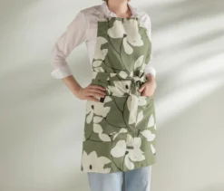 SCHÖNER WOHNEN-Kollektion Küchentextil-Set, Schürze und 2 Geschirrtücher, khaki