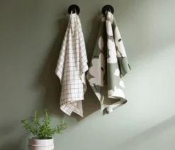SCHÖNER WOHNEN-Kollektion Küchentextil-Set, Schürze und 2 Geschirrtücher, khaki