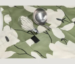 SCHÖNER WOHNEN-Kollektion Küchentextil-Set, Schürze und 2 Geschirrtücher, khaki