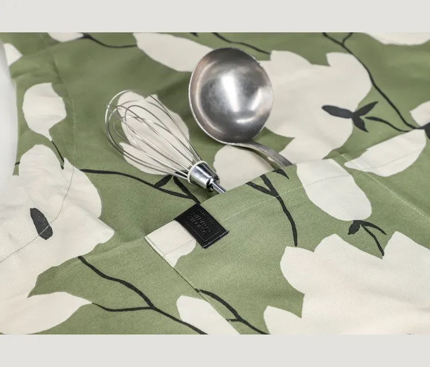 SCHÖNER WOHNEN-Kollektion Küchentextil-Set, Schürze und 2 Geschirrtücher, khaki