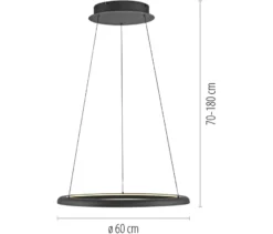 SCHÖNER WOHNEN-Kollektion Pendelleuchte »Quillo«, schwarz